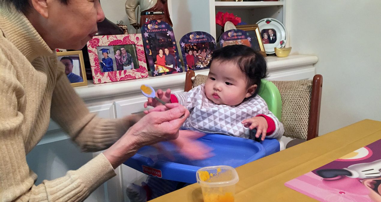 Eating with Grandma!