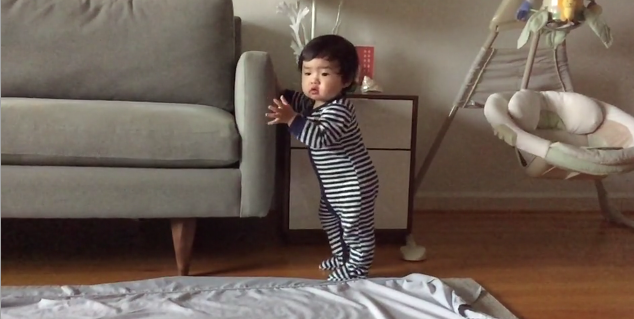 Daren’s first steps! (almost)