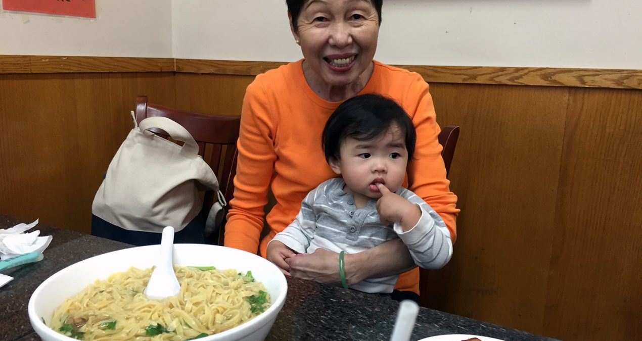 Noodles with grandma!