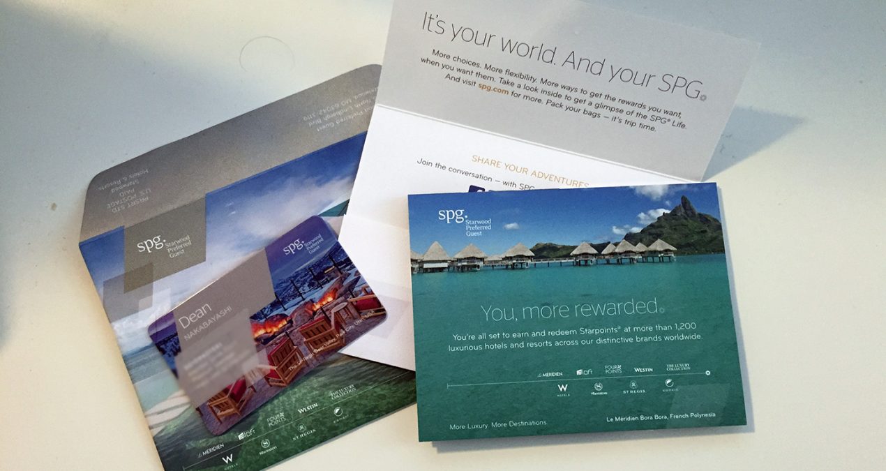 Yay! Starwood platinum status!