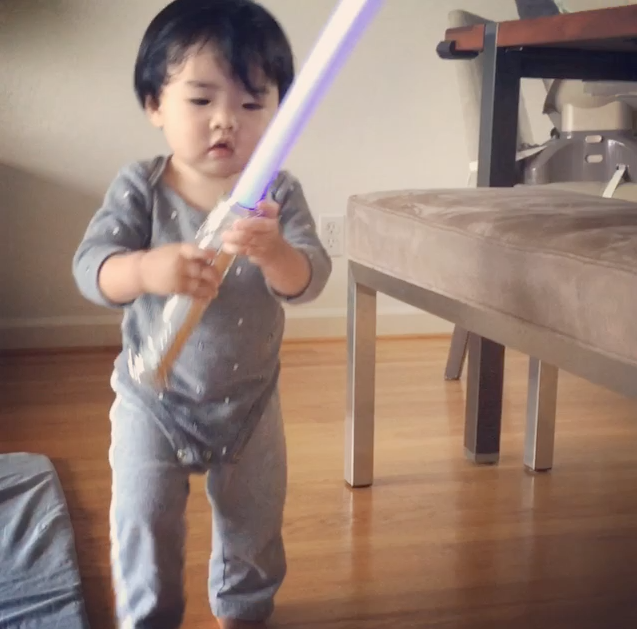 Daren and the lightsaber…