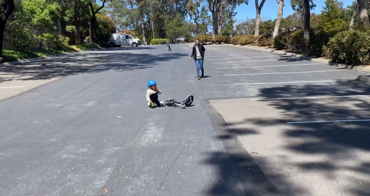 Jordan’s first tumble!